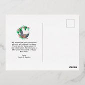 結婚した&メリー結婚s Thank you Christmas Photo 箔シーズンポストカード (裏面)