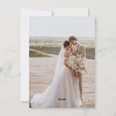 結婚した&メリー金ゴールドアーチクリスマスホリデー写真 シーズンカード (裏面)