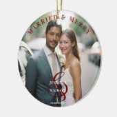 結婚した&メリー!エレガント，シュンペル，写真 セラミックオーナメント (左)