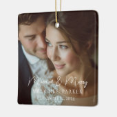 結婚した&メリー!エレガント，シュンペル，写真 セラミックオーナメント (左)