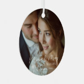 結婚した&メリー!エレガント，シュンペル，写真 メタルオーナメント (正面右)