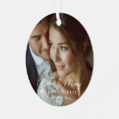 結婚した&メリー!エレガント，シュンペル，写真 メタルオーナメント (正面左)
