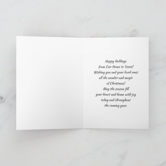 結婚した&メリー.カスタム写真クリスマス シーズンカード (内部)