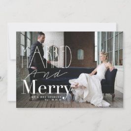 結婚した&メリー|カ結婚したップルホリデー シーズンカード