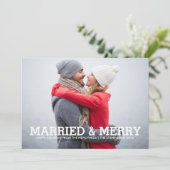 結婚した & メリー |ホリデーカード シーズンカード (スタンド正面)