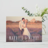 結婚した&メリー |ホリデーフォトカード シーズンカード (スタンド正面)