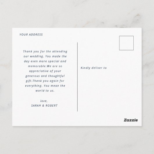 結婚した&メリー |休日結婚のお知らせ ポストカード (裏面)