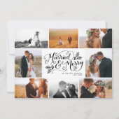 結婚した&メリー-数々のフォトコラージュホリデー シーズンカード (正面)