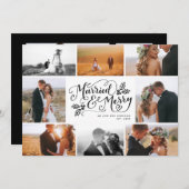 結婚した&メリー-数々のフォトコラージュホリデー シーズンカード (正面/裏面)