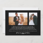 結婚した&メリー-数々のフォトコラージュホリデー シーズンカード (裏面)