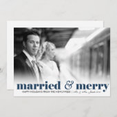 結婚した&メリー |結婚式 |クリスマス シーズンカード (正面/裏面)