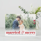 結婚した&メリー|結婚式|クリスマス 招待状 (スタンド正面)