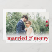 結婚した&メリー|結婚式|クリスマス 招待状 (正面/裏面)