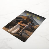 結婚した&丸メリー枠フォイルホリデーカード 箔シーズンカード (回転した状態)