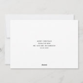 結婚した |写真と白のスクリプトオーバーレイ シーズンカード (裏面)