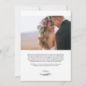 結婚した&写真メリーThank You White Black シーズンカード (裏面)