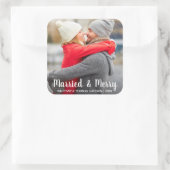 結婚した&新メリー婚フォトホリデー スクエアシール (バッグ)