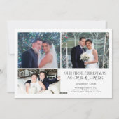 結婚した&明るい写真新婚カップルのクリスマス シーズンカード (裏面)