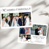 結婚した&明るい写真新婚カップルのクリスマス シーズンカード