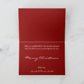 結婚した&明るい新婚クリスマスフォトカード シーズンカード (内部)