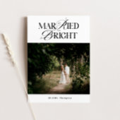 結婚した&明るい新婚クリスマスフォトカード シーズンカード