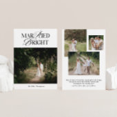 結婚した&明るい新婚クリスマスフォトカード シーズンカード