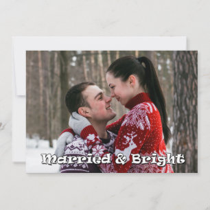 結婚した&明るい新婚クリスマスフォト シーズンカード