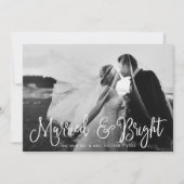 結婚した&明るい新婚ホリデーフォトカード シーズンカード (正面)