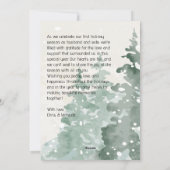 結婚した&明るい新結婚水色のクリスマス シーズンカード (裏面)