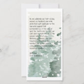 結婚した&明るい新結婚水色のクリスマス シーズンカード (裏面)