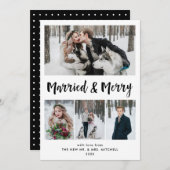 結婚した |白黒写真数々の シーズンカード (正面/裏面)