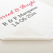 結婚した&bright addカップル名結婚の追加日 シェルパブランケット (3/4)