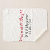 結婚した&bright addカップル名結婚の追加日 シェルパブランケット (正面(横))