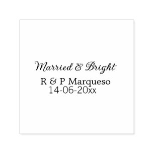 結婚した&bright addカップル名結婚の追加日 セルフインキングスタンプ