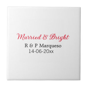 結婚した&bright addカップル名結婚の追加日 タイル