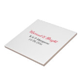 結婚した&bright addカップル名結婚の追加日 タイル (側面)