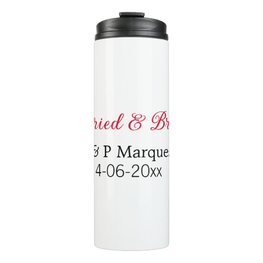 結婚した&bright addカップル名結婚の追加日 タンブラー (正面)