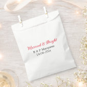 結婚した&bright addカップル名結婚の追加日 フェイバーバッグ (クリップ留めされた状態)