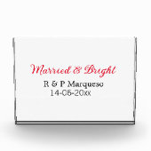 結婚した&bright addカップル名結婚の追加日 フォトブロック (正面)