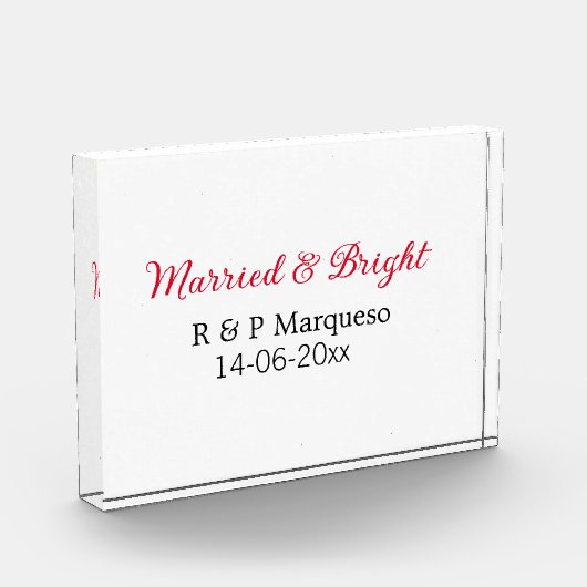 結婚した&bright addカップル名結婚の追加日 フォトブロック (左)