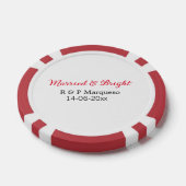 結婚した&bright addカップル名結婚の追加日 ポーカーチップ (シングル)