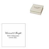 結婚した&bright addカップル名結婚の追加日 ラバースタンプ (押印)