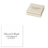 結婚した&bright addカップル名結婚の追加日 ラバースタンプ (押印)