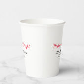 結婚した&bright addカップル名結婚の追加日 紙コップ (右)