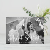 結婚した & Bright Holidayフォトカード+バックメッセージ シーズンカード (スタンド正面)