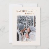 結婚した&Bright Photo Coule初めてのクリスマスカード 招待状 (正面)