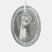 結婚した&Bright Sparkles第1回クリスマスフォト ガラスオーナメント (正面左)