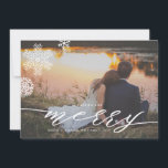 結婚した&Winter Wonderlandメリーフォトカード シーズンカード<br><div class="desc">結婚した&Winter Wonderlandメリーフォトカード</div>