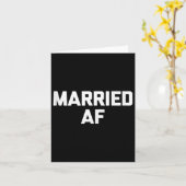 結婚したAF新婦おもしろいハネムーンが結婚 カード (黄色い花)