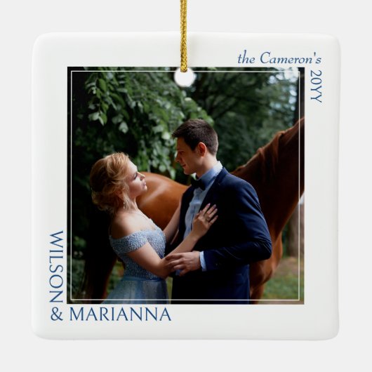結婚したBright 2Squareの写結婚真 セラミックオーナメント (裏面)